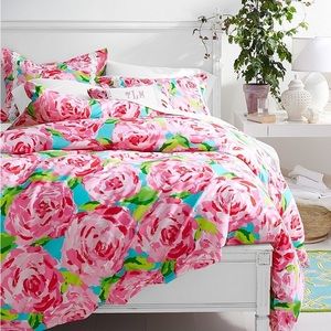 Lilly Pulitzer First Impressions Garnet Hill Bedspread and Pillow Cases